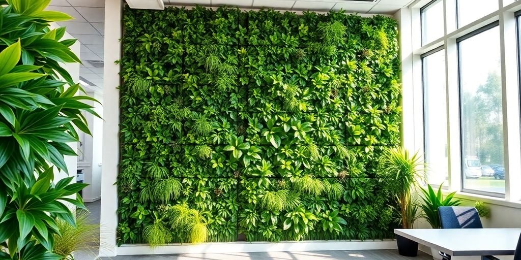 ideas de jardines verticales para oficinas