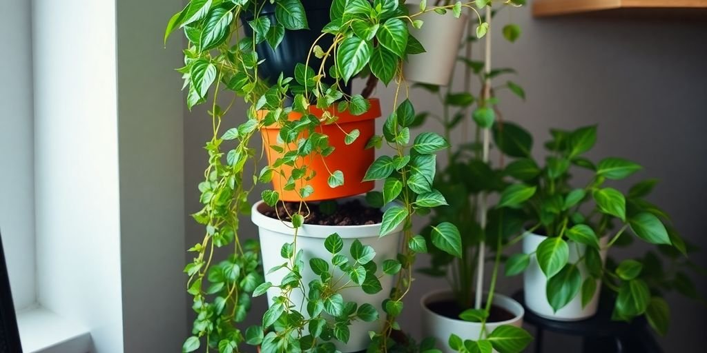 cómo organizar plantas en un escritorio pequeño